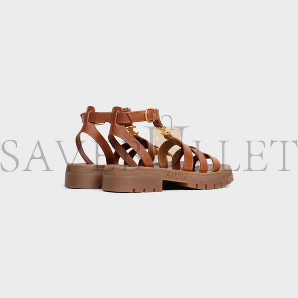 CELINE CLEA TRIOMPHE GLADIATOR SANDAL IN CALFSKIN - VEGETAL TANNING 352463778C.04LU